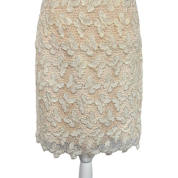 Lilly Pulitzer Fulton Dress Gold Metallic Papillon Lace - Picture 13 of 14